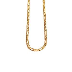 14k real gold figaro necklace 20” long
